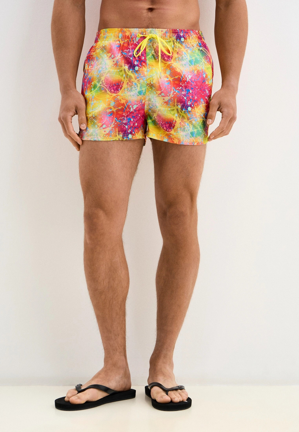 Мужские пляжные шорты желтый