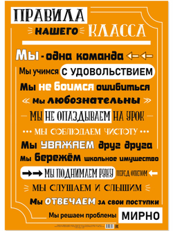 Плакат А2 "Правила нашего класса"