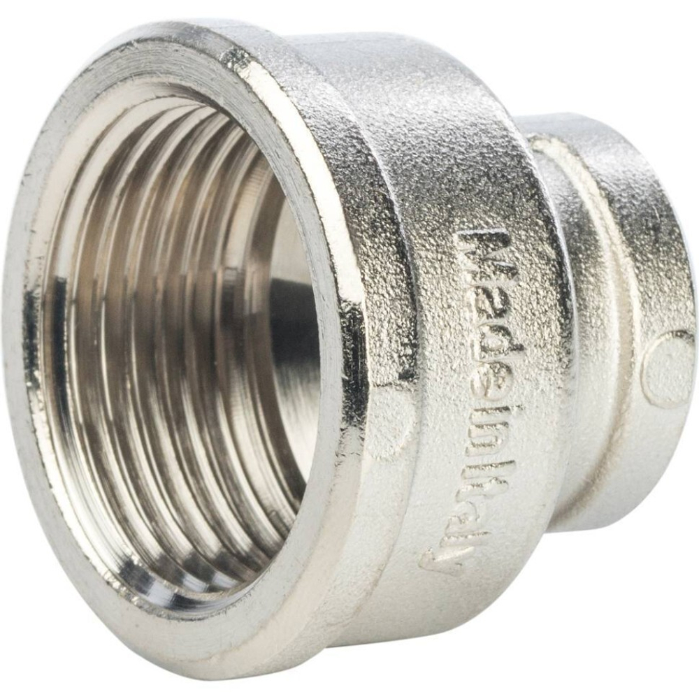 Муфта ВВ переходная никелированная 1"X1/2 STOUT