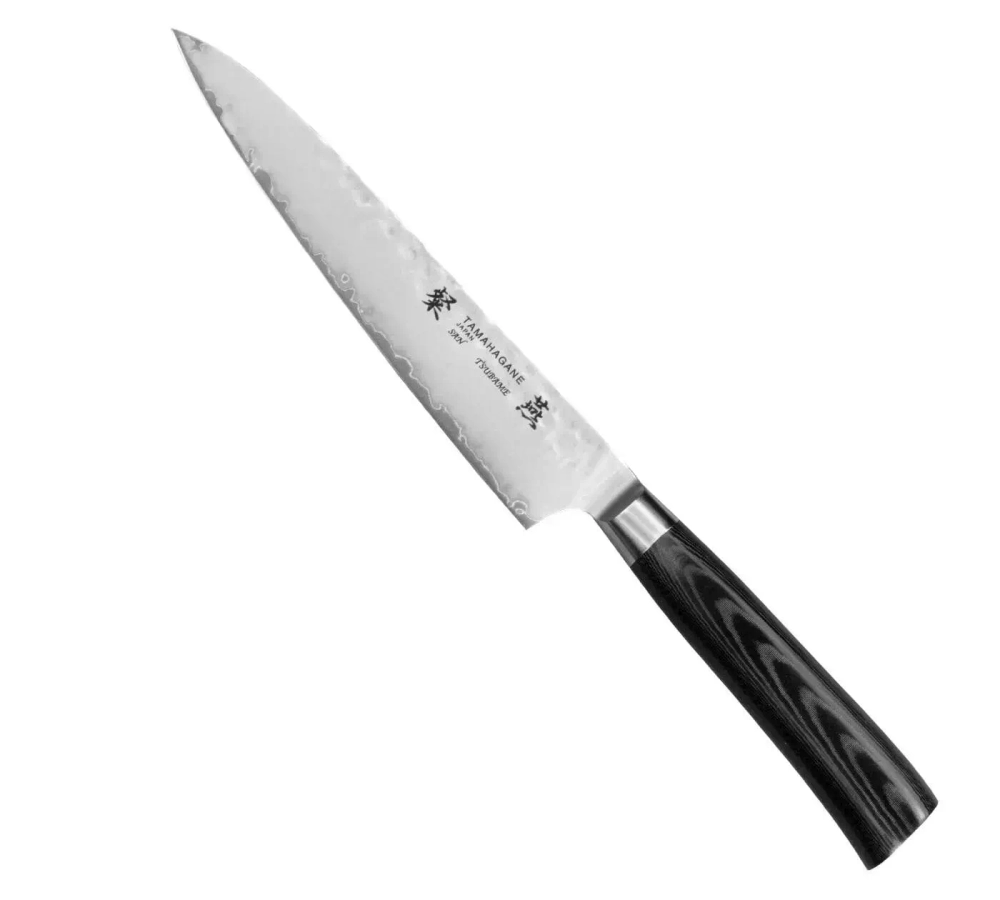 Tamahagane - Универсальный нож Tsubame Black 15см. / артикул   SNMH-1107  / GTIN 4906496715076