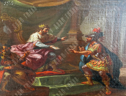 Школа старых мастеров. Царь Давид вручает письмо Урию. Испанская школа, XVIII в. Холст, масло.