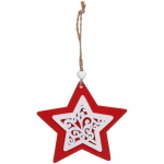 Подвеска «Звездочка» 10 см, Красный/белый