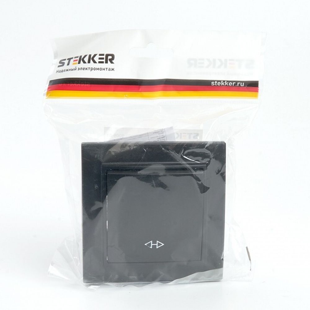 Переключатель перекрестный одноклавишный Stekker Эрна 39927