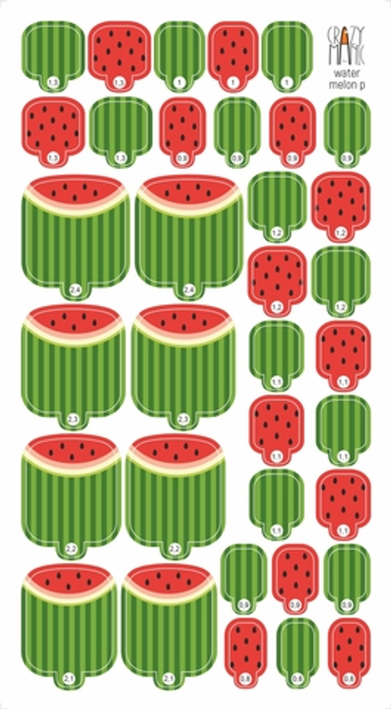 Crazy Manic Плёнки для ногтей для педикюра water melon p