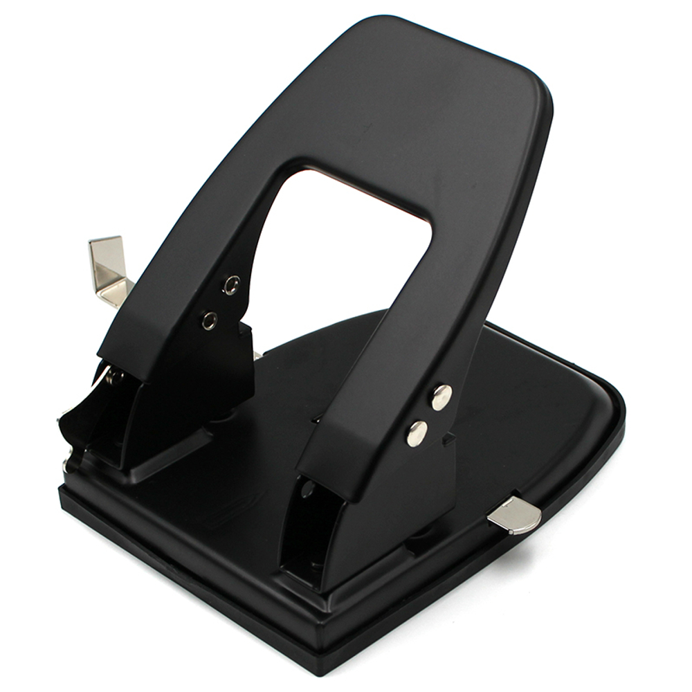 Дырокол BASY "7330", до 30 листов, металлический корпус, черный