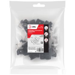 Площадка монтажная ЭРА NO-225-306 22х16 мм чёрная М4 под хомуты шириной до 10 мм 50 шт