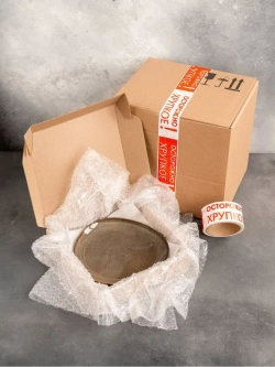 Набор посуды 2 тарелки коричневые треугольные плоские 28 см