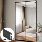 Дверь-купе ARISTO SLIM FINE, зеркало, профиль черный матовый