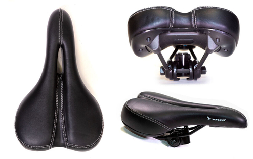 Седло TRIX спорт 260х170 мм, с вентиляцией, черное (30)
