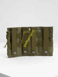 Тактическая военная подсумка для 3-х магазинов Олива