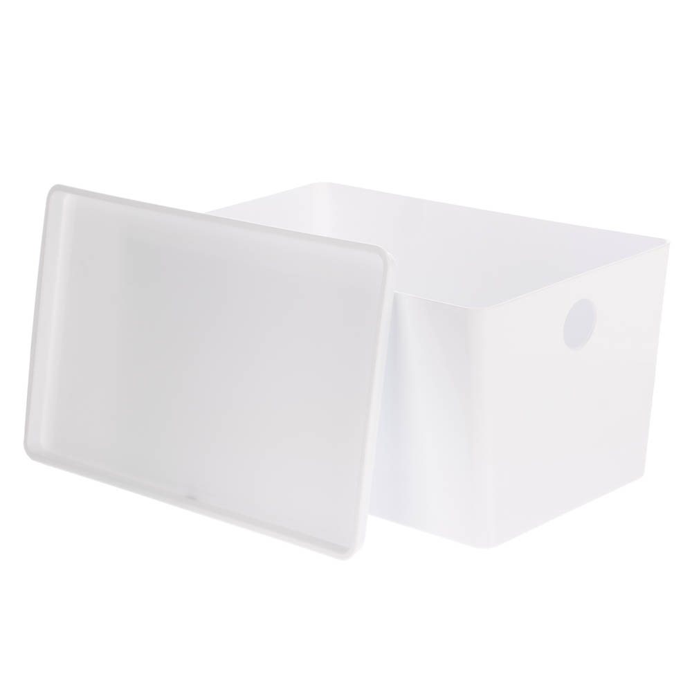 Контейнер с крышкой, белый, 18х15х30см