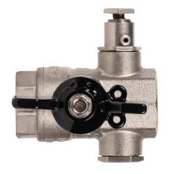 Кран шаровой латунный LD Pride 44.15.В-В.С.Б Ду15 Ру40 с дренажем и воздухоотводчиком,вн-вн(бабочка)