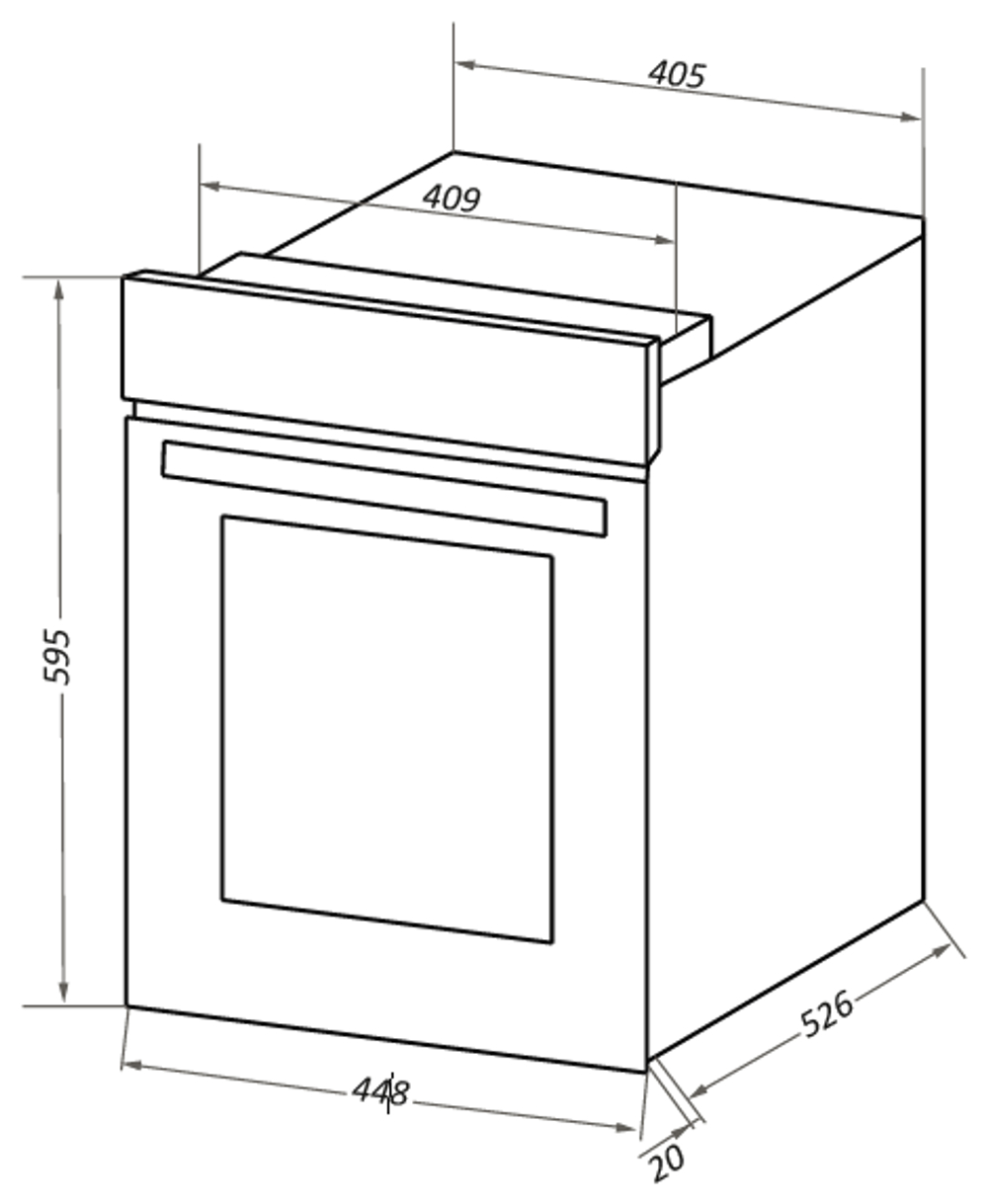 Встраиваемый электрический духовой шкаф Maunfeld EOEC 516W