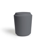 Корзина для мусора с крышкой corsa-kera серая