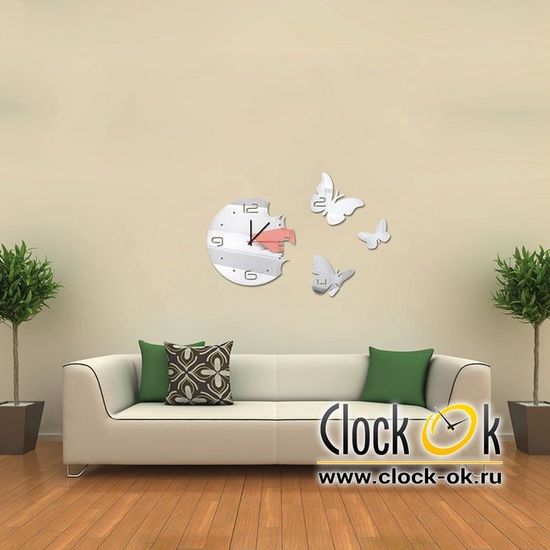 Настенные часы Три бабочки
