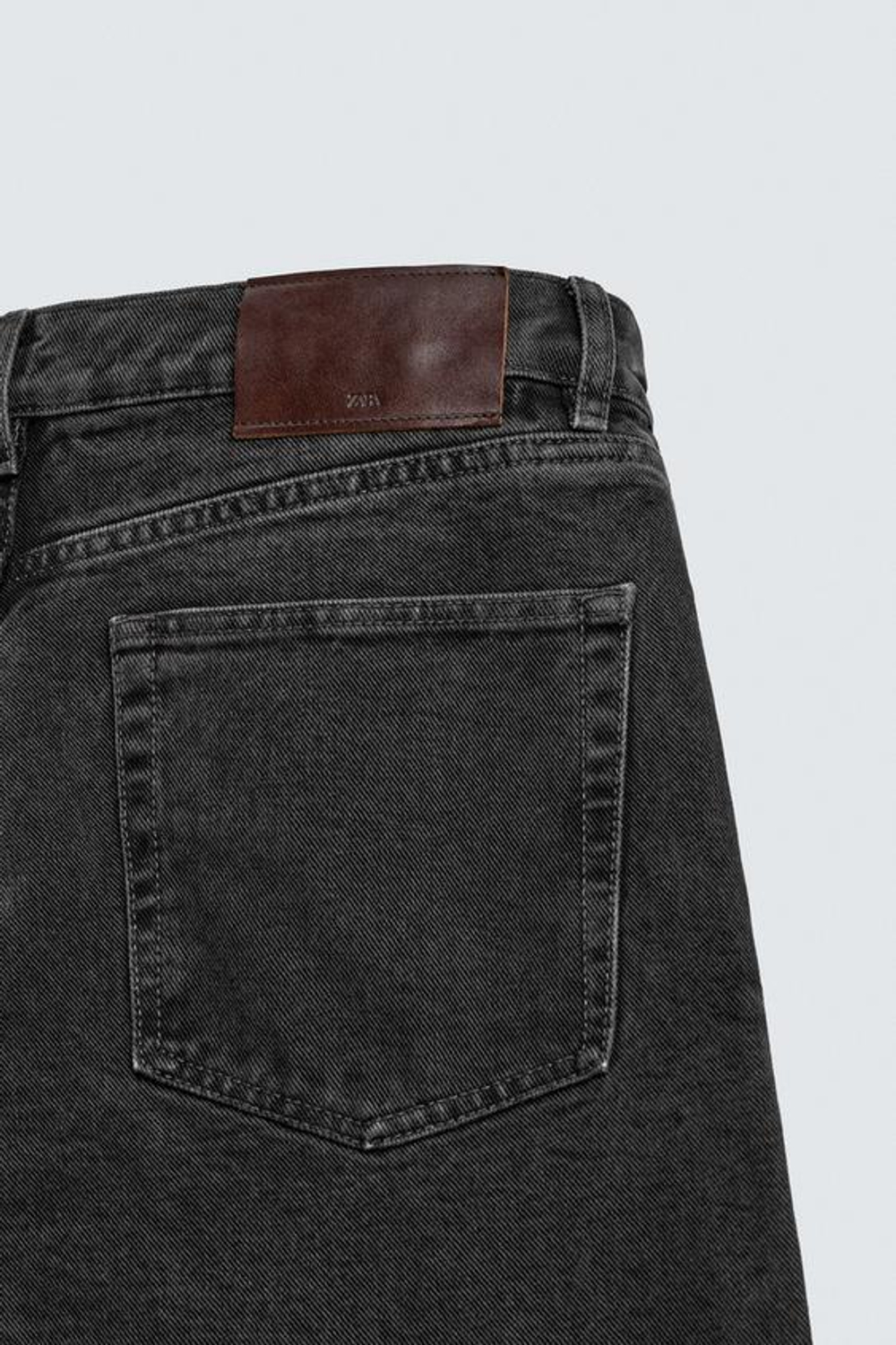 ZARA ДЖИНСЫ ПРЯМОГО КРОЯ RELAXED FIT, УГОЛЬНЫЙ