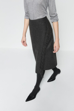Юбка из шарфа графит