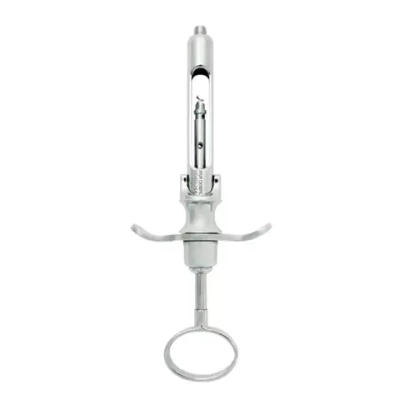 Шприц карпульный с 2-мя кольцами, ручная аспирация, хромированный Asa Dental