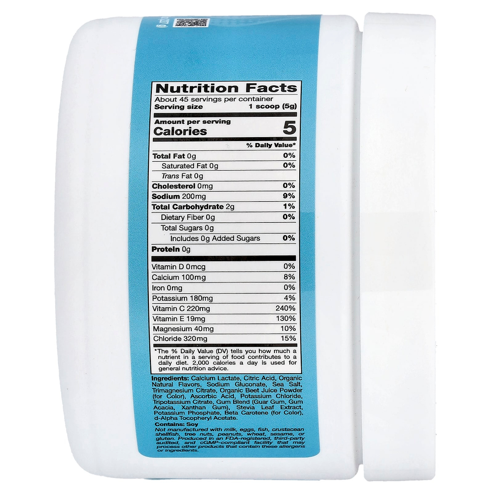California Gold Nutrition, HydrationUP®, смесь для приготовления электролитического напитка с кальцием, калием, витаминами C и E, тропические фрукты, 227 г (8 унций)