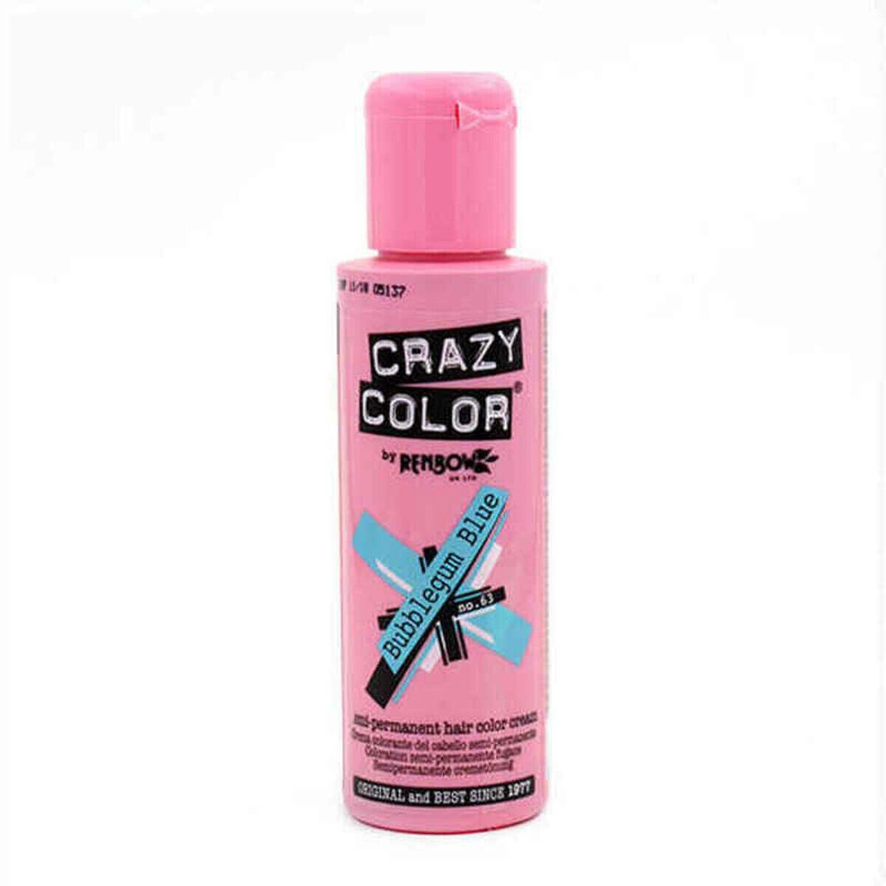 Полуперманентное окрашивание Crazy Color 002281 Nº 63 Bubblegum Blue (100 ml)