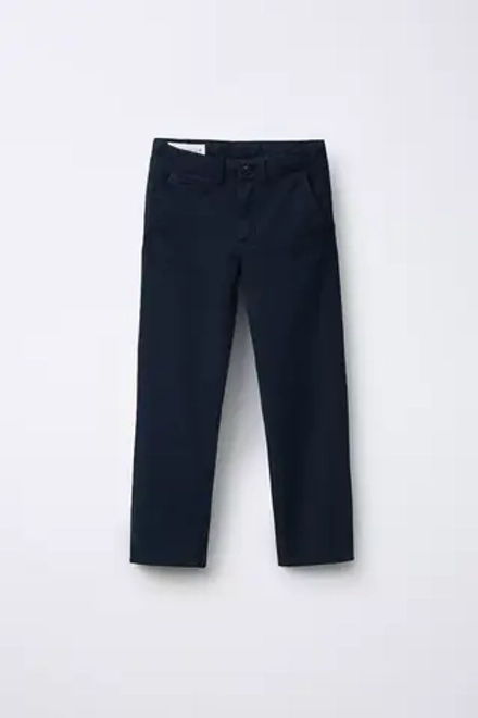ZARA БАЗОВЫЕ БРЮКИ SLIM ЧИНОС, МОРСКОЙ СИНИЙ
