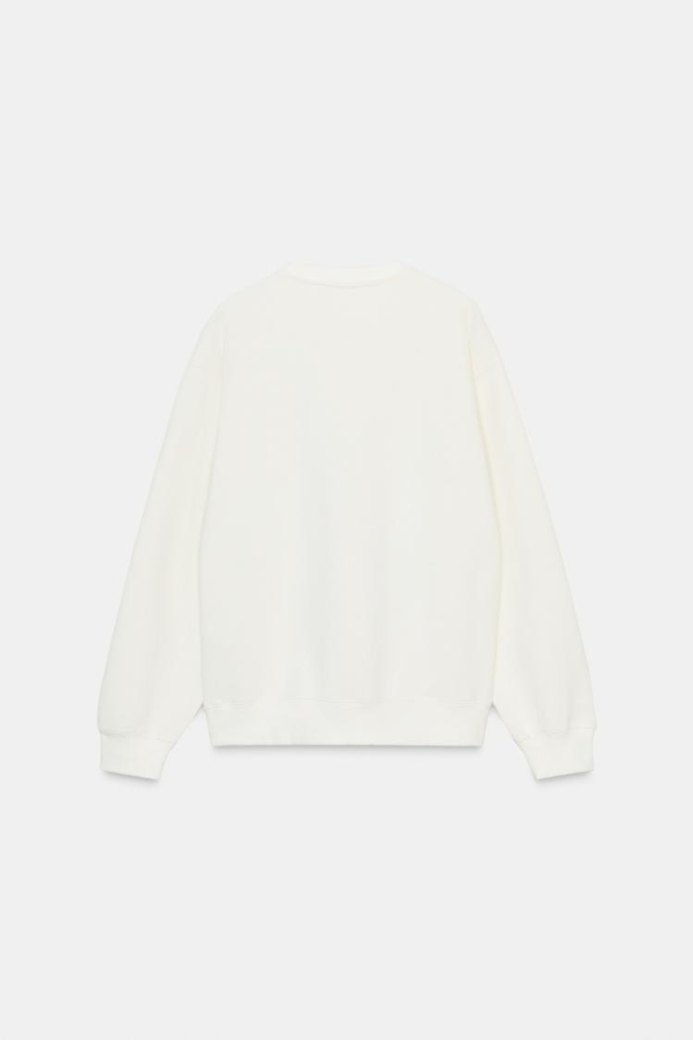 ZARA ТОЛСТОВКА С КОНТРАСТНЫМ БАНТОМ, ЖЕЛТОАТО-БЕЛЫЙ