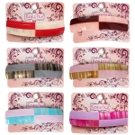 Заколка - автомат «ЭКЛЕР», форма прямоугольная, тайра, микс 5 цветов, 10,5*3см (блистер Кокетка)