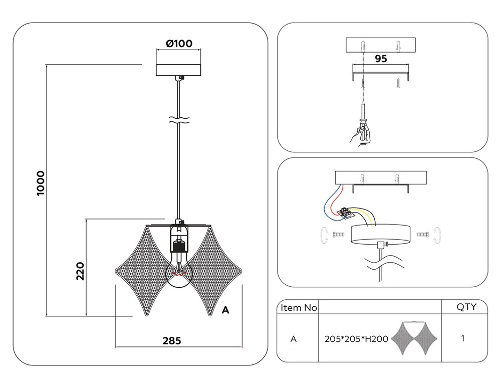 Ambrella Подвесной светильник в стиле лофт Loft TR8420