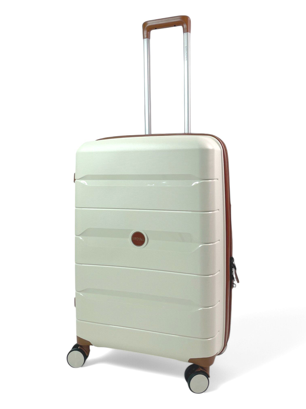 Средний чемодан Mironpan 23102, Молочный, M+