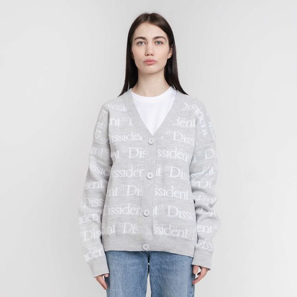 Кардиган Logo Pattern Серый - фото 5