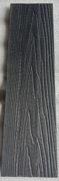 Заборная доска полнотелая двухсторонняя 3D тиснение под дерево 137*10 Цвет Графит