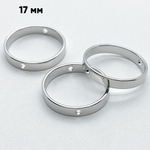 Коннектор-рамка, цвет серебро, размер 17*3 мм, цена за 1 шт