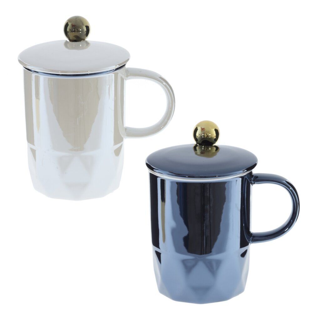 GAEM Кружка с крышкой и ложкой, 330 мл, L12 W8 H13 см, 2в.