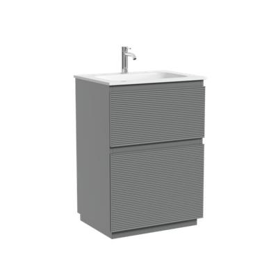 Тумба напольная SANCOS Folk Floor, 590х445х850, c двумя ящиками оснащенными доводчиками, Ergraut soft, арт.FL60FES