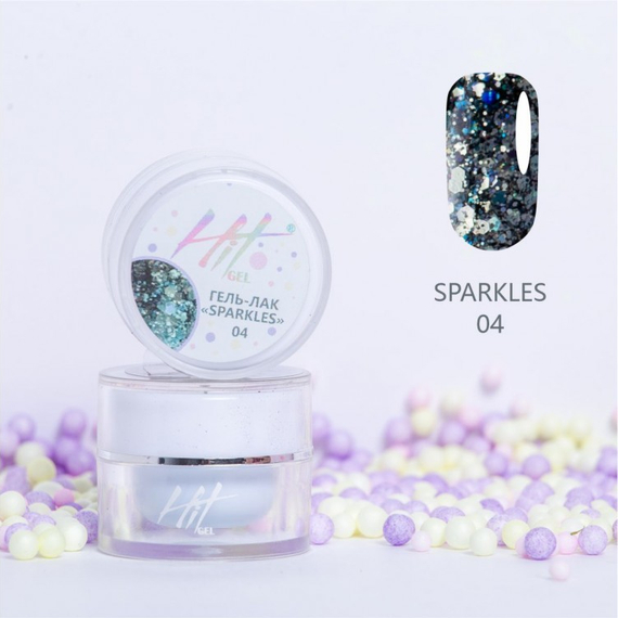 Гель-лак ТМ &quot;HIT gel&quot; №04 Sparkles, 5 мл