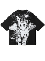 Женская Футболка Halo Purr Black Kitten Graphic Oversized