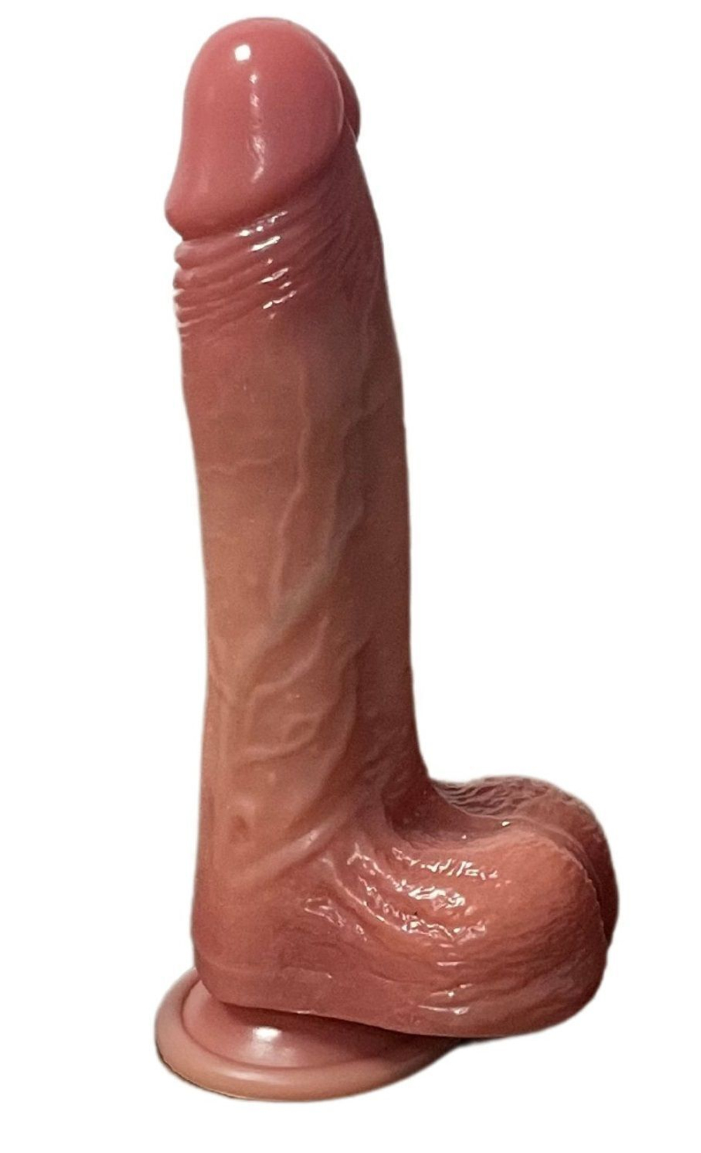 Телесный вибратор-ротатор с возвратно-поступательными движениями и нагревом - 22 см. (Цвет: телесный)