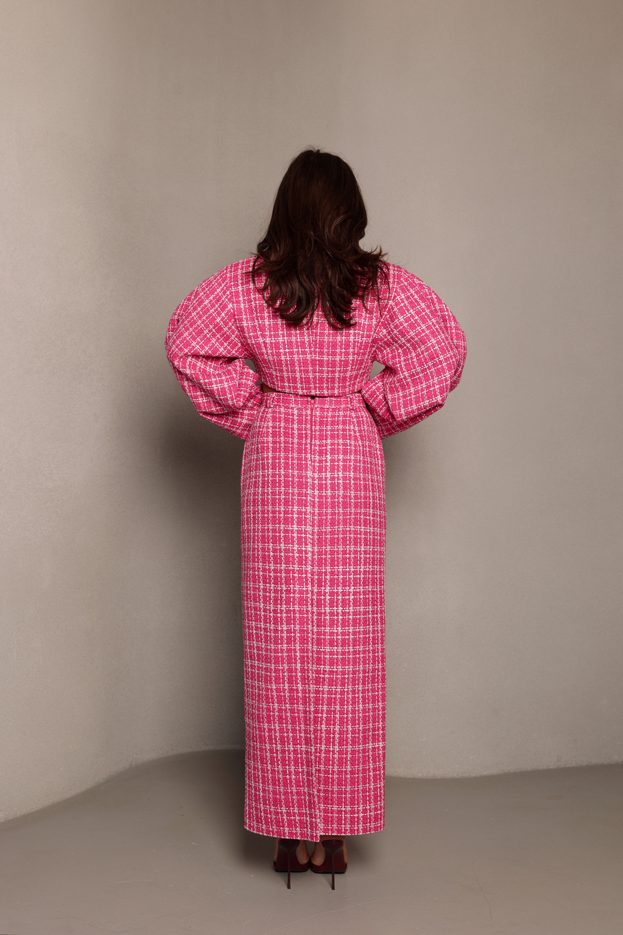 Жакет из твида О-силуэта