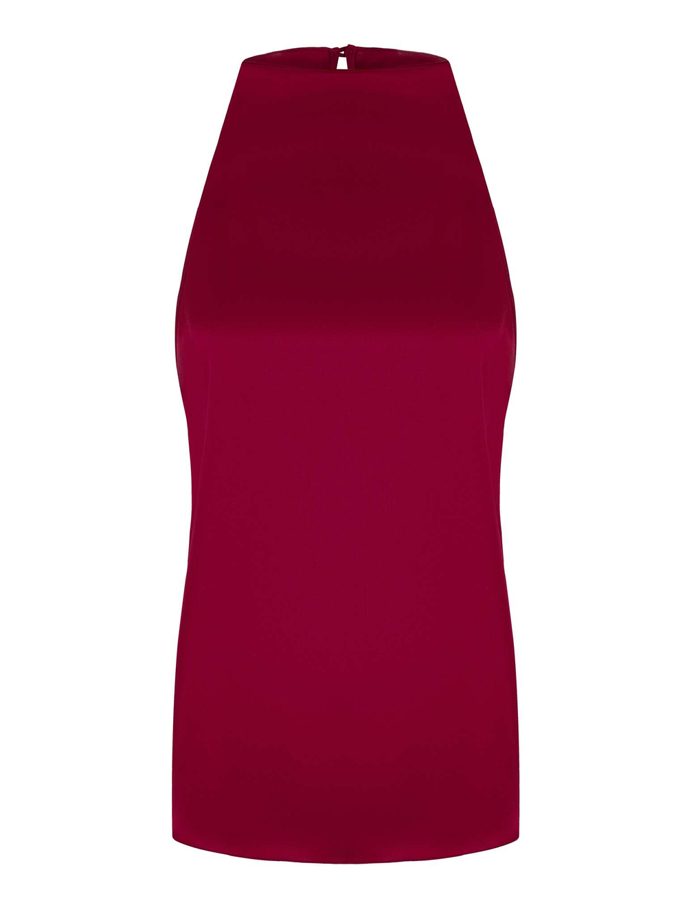 Топ с воротником стойкой из натурального шелка