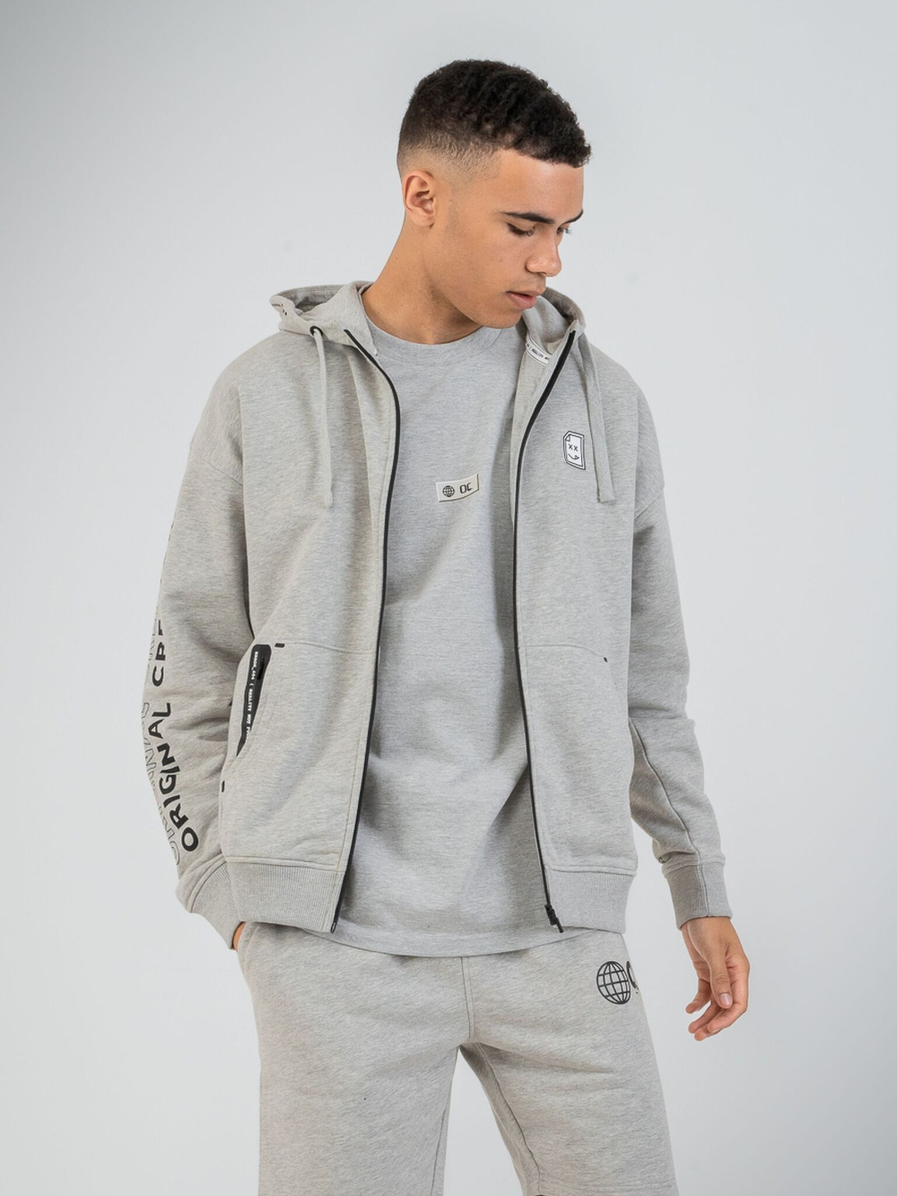 Толстовка мужская ORIGINAL CREATOR ERROR_404 ZIP HOODIE, Серый