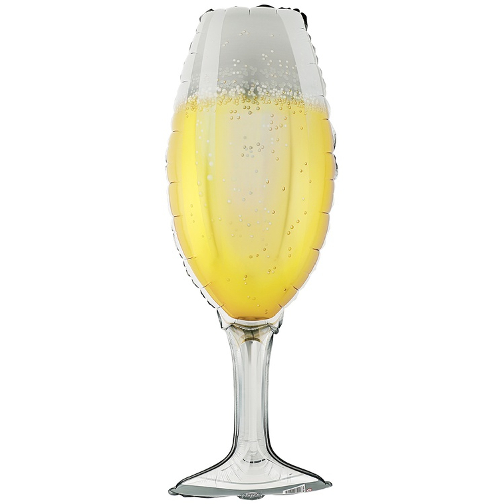 Шар Фольгированный Бокал шампанского (Желтый)