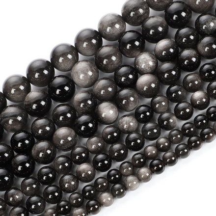 Обсидиан шелковый бусины 6мм 8мм 10мм
