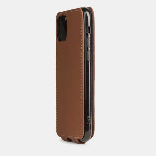 Чехол для iPhone 11 Pro Max из натуральной кожи теленка, цвета карамель