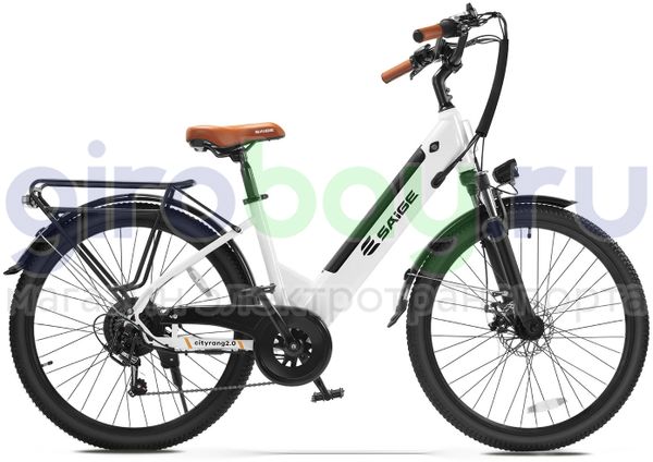 Электровелосипед Saige Cityrange 2.0 (48V/10.4Ah) - Белый фото №1