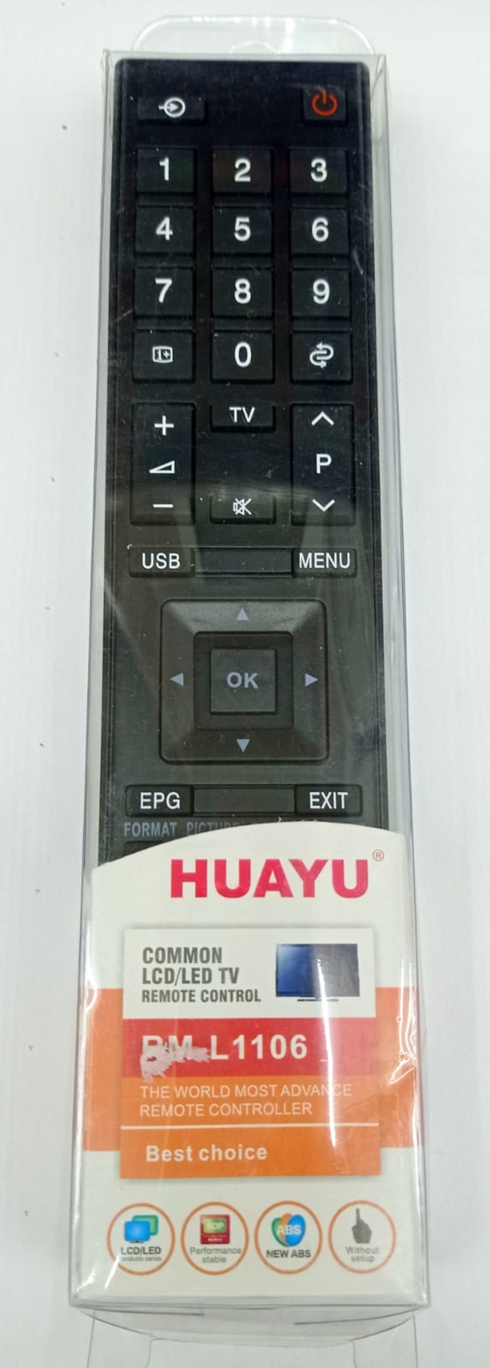 Пульт универсальный HUAYU TOSHIBA RM-L1106 LCD+3D