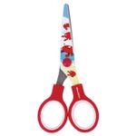 Ножницы BRAUBERG "Kid Series", 130 мм, красные, с цветной печатью "Крабы", закругленные, 23227, 232270