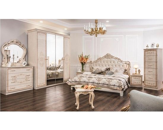 Спальня модульная ПАТРИСИЯ корень крем глянец