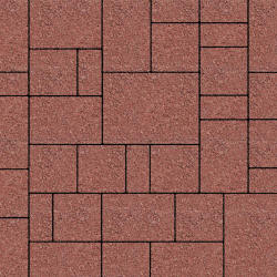 Тротуарная плитка МЮНХЕН - Гранит Красный, комплект из 4 видов плит