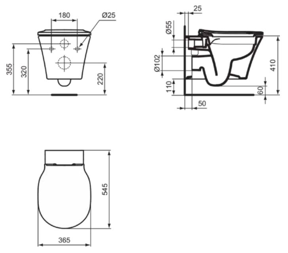 Унитаз подвесной Ideal Standard CONNECT AIR
