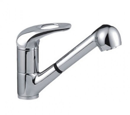 Смеситель для кухни душ 40к F6002-B FRAP (ВЫДВИЖ.ЛЕЙКА, п/шпильку, хром, силумин)